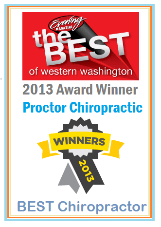 The Best of Western Washington Award for Proctor Chiropractic Tacoma WA